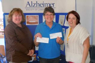L-r, Vicki Poffley, Ruth Wark and Cheryl Bingley at the Snow Road Snowmobile Club's Saturday breakfast fundraiser for Alzheimer’s